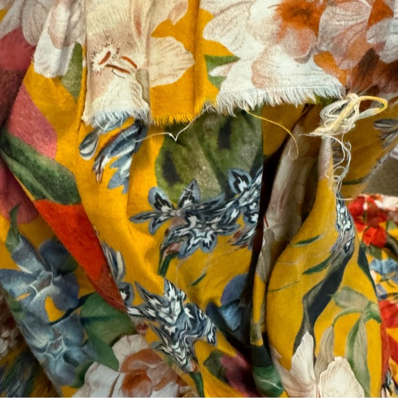 Nicholas Floral Printed Tiered Ruffle Smocked Prairie Sleeveless Midi Dress 16 - Picture 11 of 13